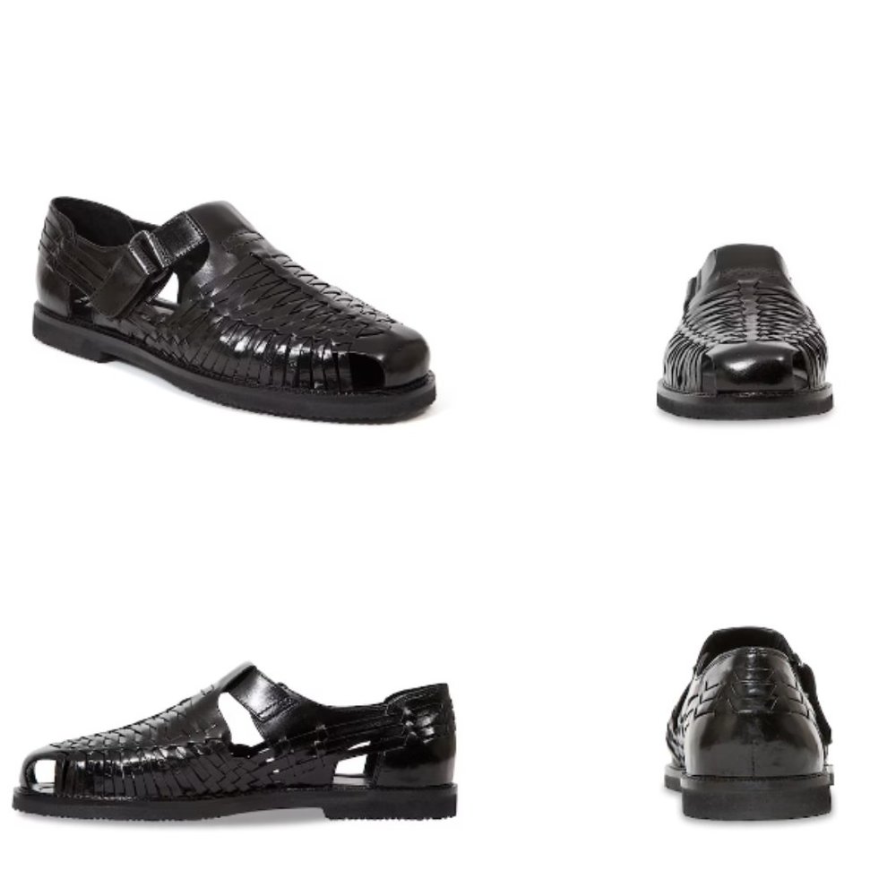 Deer Stags Bamboo 2 - Black Huarache Sandal (Size 13W)